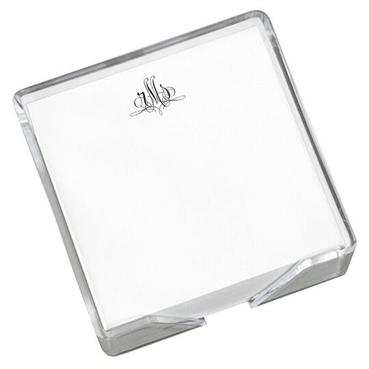 Sienna Monogram Memo Square with Holder